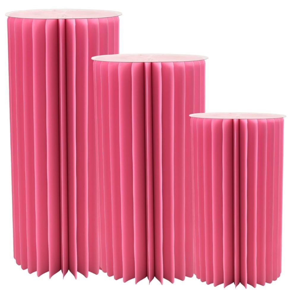 SET 3 COLONNE CARTA ROSA D40 D60-80-100